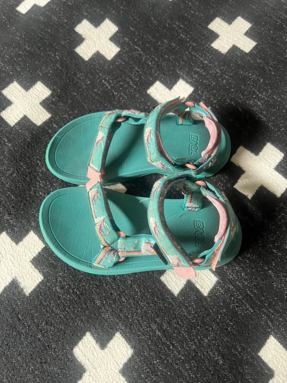 Teva Teal Unicorn Sandals Size 13 - Picture 2 of 5